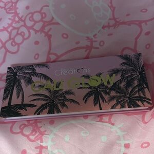 Beauty Creations Pink Cali Glow Palette with Palm Artwork